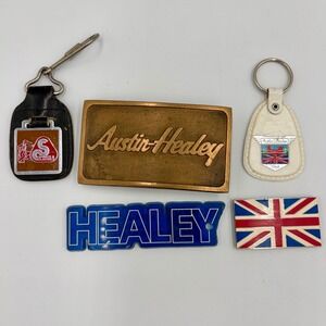 Austin Healey Brass UB Vintage Belt Buckle Brand Key Rings UK Accessories
